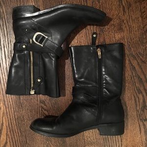 Marc Fisher Leather Moto Boots